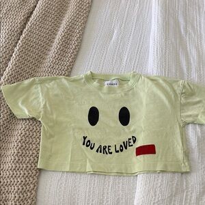 CHNGE Light Green 'You Are Loved' Smiley Tee